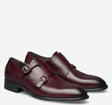 NEW Men's Johnston & Murphy Ellsworth Monk Strap Dress Shoes Bordeaux 10.5 M