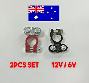 2PC Negative Positive Car Battery Terminal Clamp Clip Connector 12V 6V UNIVERSAL - Picture 1 of 5