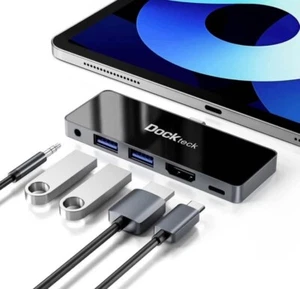 Dockteck 5-in-1 USB-C Hub für iPad: 4K HDMI, 100W PD, USB, Audio Klinke - Bild 1 von 8