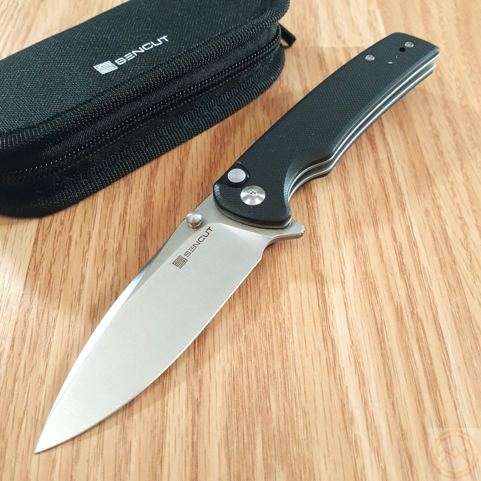 Sencut Sachse 9Cr18MoV Steel Blade Black G10 Handle Folding Knife - S21007-5
