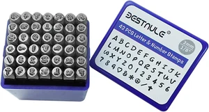 42PCS Metal Stamping Kit, Number and Letter Stamp Set (A-Z, 0-9 And&,Love Symbol - Picture 1 of 7