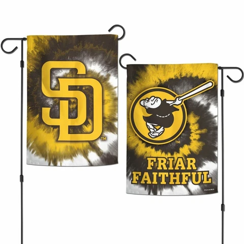 New MLB San Diego Padres 2 Sided 12.5 X 18" Indoor Outdoor Tie Dye Garden Flag Cover