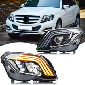 Front Lamps For Mercedes Benz GLK350 GLK250 2013-2015 LED Sequential Headlights - Picture 1 of 15