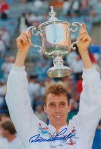 IVAN LENDL HAND SIGNED 12X8 PHOTO US OPEN TENNIS AUTOGRAPH - Picture 1 of 1
