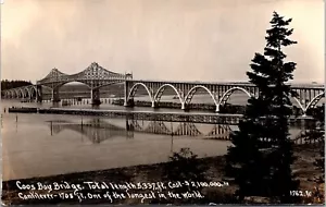 Coos Bay Bridge Oregon RPPC - Bild 1 von 2