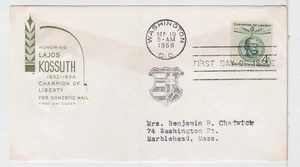 TurtlesTradingPost- Lajos Kossuth - 1958 #1117- House of Farnum FDC - Picture 1 of 1
