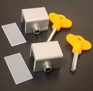 Paquete de 2 cerraduras de gabinete de ventana corredera tapón ajustable cerradura de sello de ventana de seguridad - Imagen 1 de 4