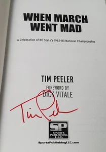FLAT SIGNED When March Went Mad- NC National Championship - Tim Peeler - Imagen 1 de 3
