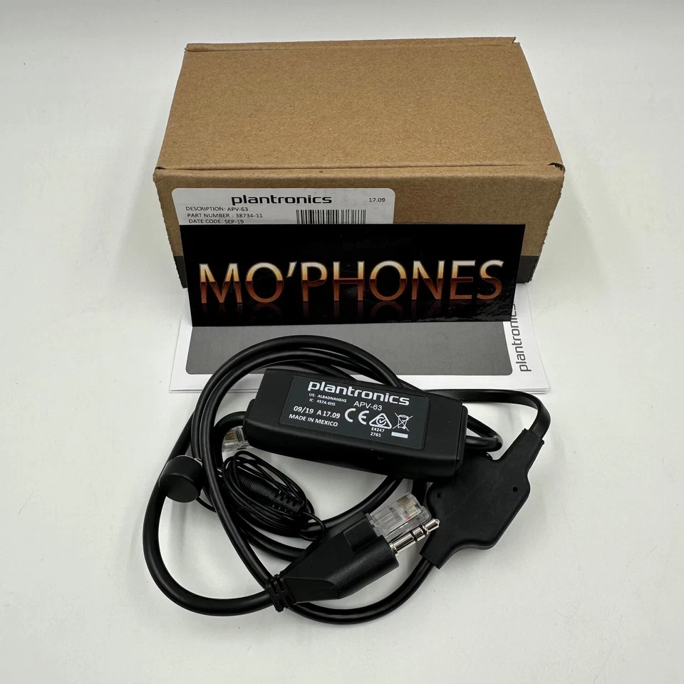 Plantronics APV 63 SAVI AVAYA EHS CABLE APV-63 Electronic Hookswitch NEW - Image 1 of 1