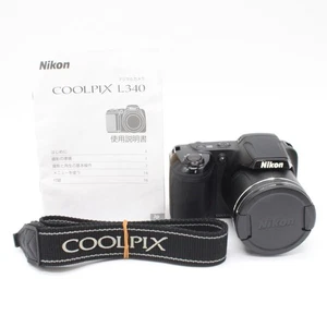 Nikon COOLPIX L340 Black Bridge Digital Camera 20.2MP 28x Zoom Tested Near Mint - Picture 1 of 6