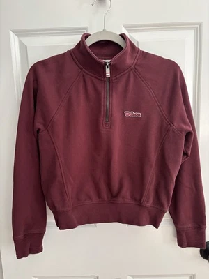 Sudadera para mujer Wilson Pull Over 1/4 cremallera, granate, XS Foto 1 de 4