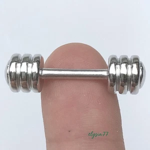 2PC 1:12 Scale Dollhouse Miniature Modern Vintage Dumbbell Gym Fitness Decor Set - Picture 1 of 11