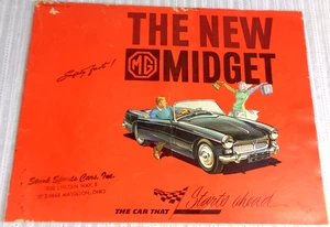 1961 The New MG Midget Vintage Brochure w/ Fold-out & Specs - Picture 1 of 4