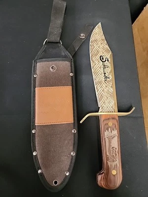 14 1/2" O.A. ROUGH RIDER **CUCHILLO BOWIE SIDEWINDER** HOJA 440 S.S. ACENTO LATÓN  Foto 1 de 4