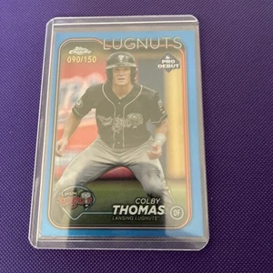 2024 Pro Debut Chrome Blue Refractor #PDC-79 Colby Thomas Oakland A’s /150 SP - Bild 1 von 5