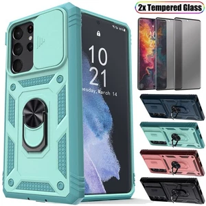 For Samsung S21 Ultra 21 FE 5G Shockproof Case Ring Stand Cover Screen Protector - Picture 1 of 46