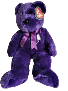 Ty Beanie Babies Princess Diana Memorial  Bear Plush Purple Toy 15" - Bild 1 von 7