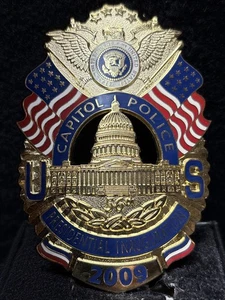 2009 UNITED STATES CAPITOL POLICE PRESIDENTIAL INAUGURATION BADGE OBAMA 1ST TERM - Picture 1 of 15