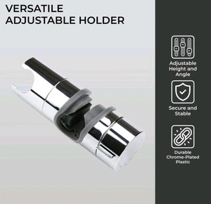 H&S Universal Shower Head Holder for Slide Bar Adjustable Shower Holder Bracket - Picture 1 of 6