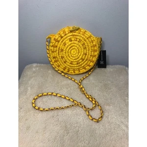 INC Straw Circle Crossbody - Gelb - Bild 1 von 3