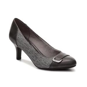 Life Stride Parody Pumps Heels Size 9.5M Gray Tweed Fabric Slip On NWOT - Picture 1 of 14