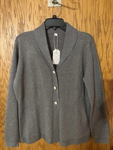 Gray Women's Cardigan Sweater XL NEW - Picture 1 of 5