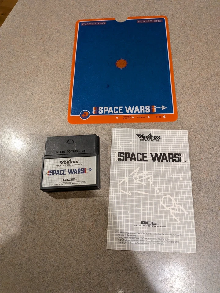 Space Wars (Vectrex, 1982) Game Cartridge - Manual & Overlay - getestet - Bild 1 von 1