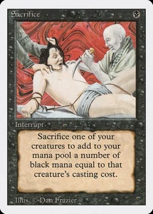 MTG Sacrifice NM Revised Edition 3ED English Magic Gathering card old school - Picture 1 of 3