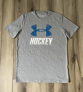 T-shirt Under Armour Charged Heat Gear Hockey grigia manica corta uomo taglia small - Foto 1 di 10