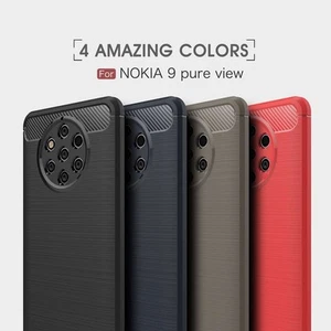 Housse etui coque silicone gel carbone pour Nokia 9 Pureview + verre trempe - Photo 1 sur 4