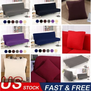 Funda elástica de sofá sin brazos funda protectora de sofá funda de almohada - Imagen 1 de 69