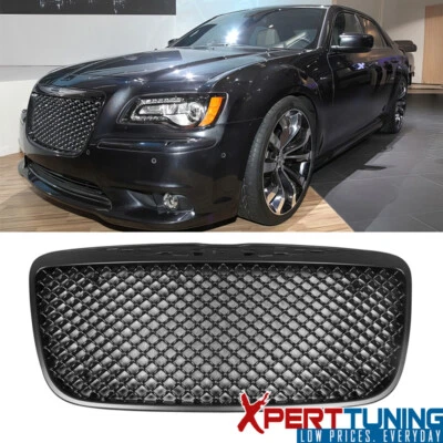 Fits 11-14 Chrysler 300 300C B Style Black Front Bumper Mesh Grille Guard Foto 1 de 4