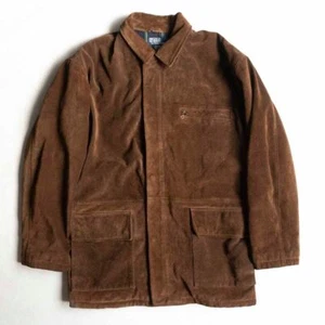 Polo Ralph Lauren Suede Leather Car Coat Jacket Men Size M Top Quality Used - Picture 1 of 6