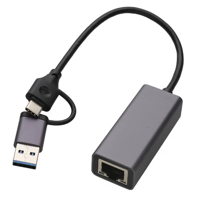 Kenable USB to Ethernet 2.5GbE USB 3.2 Type C and USB A RJ45 LAN Network Adapter - Image 1 of 4