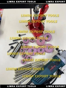 New Valve Seat Restoration Grinder Complete Kit Sioux Style 54 Pcs Fine Cut Grit - Foto 1 di 13