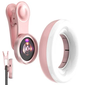 15 x objectif macro pour téléphone appareil photo objectif anneau de remplissage lumière sur clip lampe selfie - Photo 1 sur 10