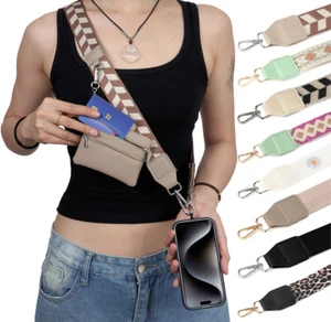 Bandoulière universelle sangle téléphone pour étui avec pochette zippée, lanière cou/poignet - Photo 1 sur 73