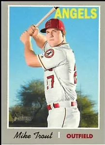 Topps Heritage SP #485 2019 Mike Trout Angels - Imagen 1 de 1