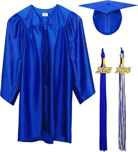 Shiny Preschool Kindergarten Graduation Cap and Gown for Kids with 2025 2026 Tas - Picture 1 of 12
