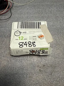WAGO QUANTITY 100 221-412 Lever Nuts Max 12 AWG 2xAWG 24-12 Cu - Picture 1 of 2