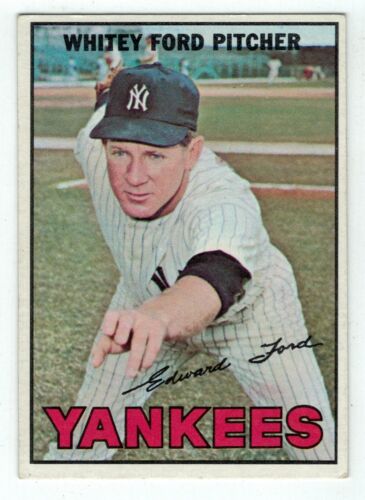 1967 Topps Baseball #5 Whitey Ford Pitcher NY Yankees HOF Set-Break Excellent
