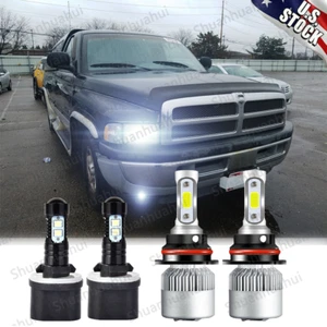 For Dodge Ram 1500 2500 3500 1994-2001 6000K Led Headlight Fog Light Bulbs Kit - Picture 1 of 12