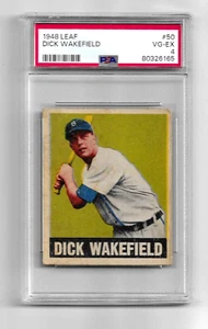 1948 LEAF BASEBALL CARD #50 DICK WAKEFIELD GRADED PSA 4 NQ MLB DETROIT TIGERS - Bild 1 von 5