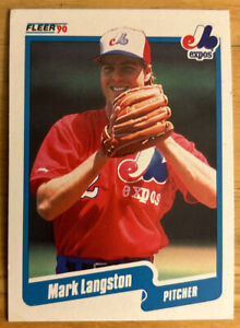 1990 Fleer Mark Langston Baseball Card #352 Expos HOF Pitcher Mid-Grade O/C