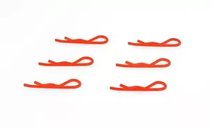 Clips de carrocería EDS Racing Products para escala 1/8 (rojo fluorescente) (6 piezas) - Imagen 1 de 1