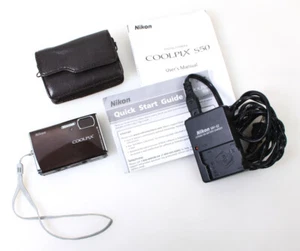 Nikon Coolpix S50 7.2MP Digital Camera Brown with Case Manual - Picture 1 of 1