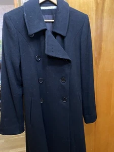 Perry Ellis 100% Wool Long  Coat Heavyweight   Size 6 - Picture 1 of 7