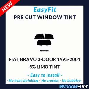 Easyfit Static Vor Cut Fenster Getönt für Fiat Bravo 3-door 95-01 - 5% Limo Heck - Bild 1 von 3