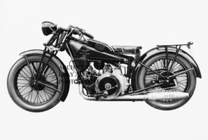 Moto Guzzi Sport 14 motorcycle factory photo 1928 press photograph - Picture 1 of 1