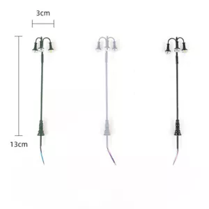 2PZ Lampioni LED da cortile scala 1:87 HO/OO miniature lampade da giardino modello - Foto 1 di 7